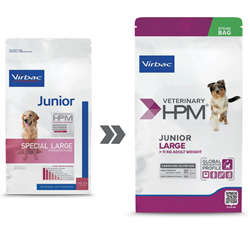 Virbac HPM Junior Dog Large. Hundefoder til hvalpe (dyrlæge diætfoder) 12 kg